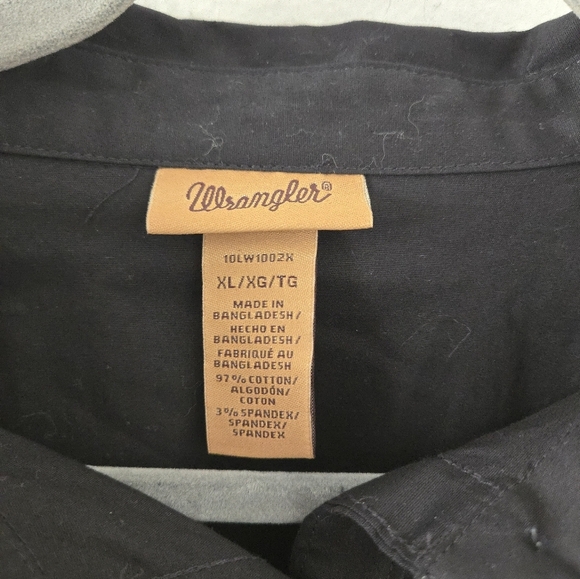 NWT Wrangler Western Fashion Long Sleeve Solid Top Mens Size XL Cowboy - Picture 5 of 8